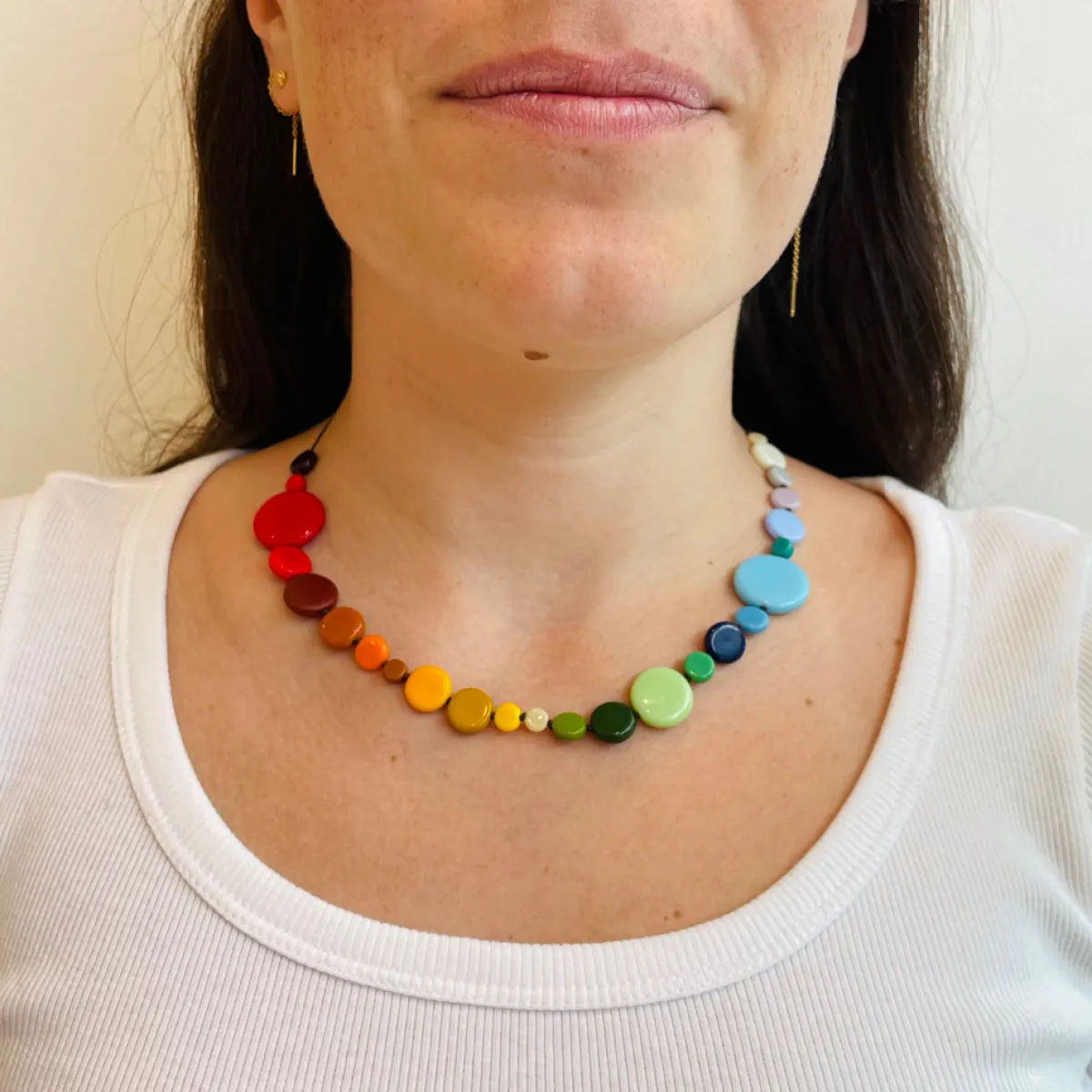 Tomfoolery Rainbow Dots Necklace Clearance
