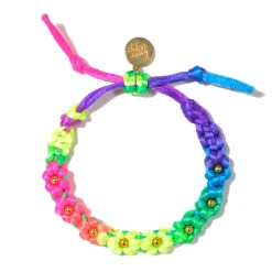 Tomfoolery Rainbow Flower Drawstring Bracelet Outlet