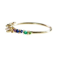 Tomfoolery Rainbow Gemstone & Diamond Stardust Ring Sale