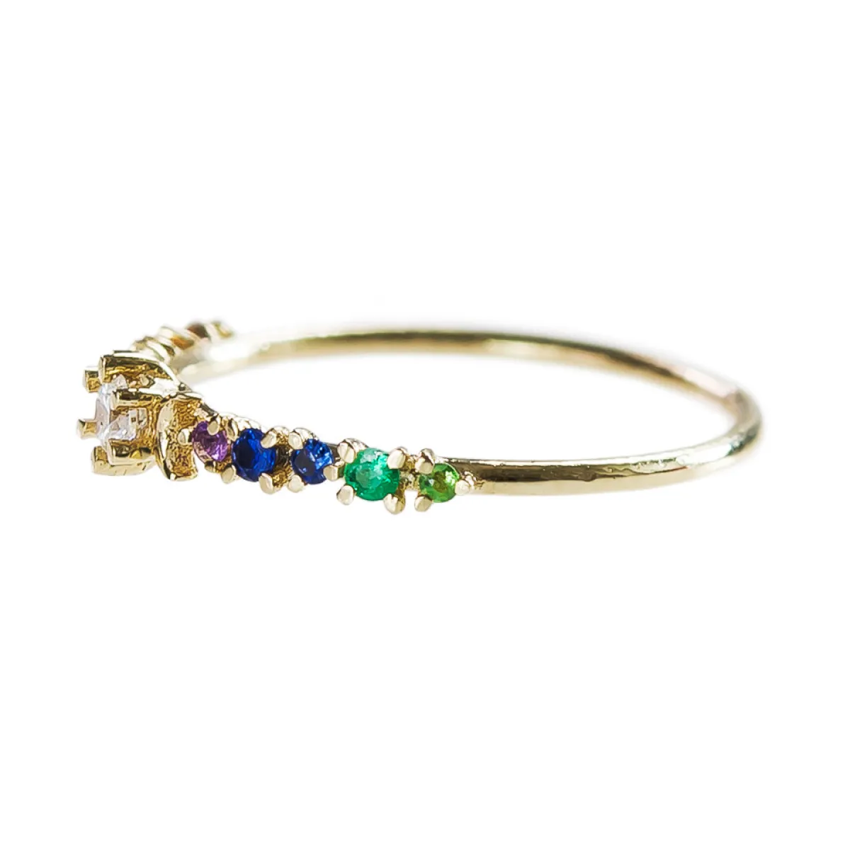 Tomfoolery Rainbow Gemstone & Diamond Stardust Ring Sale