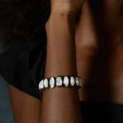 Tomfoolery Rainbow Moonstone Oval Link Bracelet Online