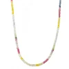 Tomfoolery Rainbow Sapphire Fade Beaded Necklace Outlet