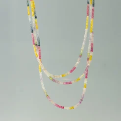 Tomfoolery Rainbow Sapphire Fade Beaded Necklace Outlet