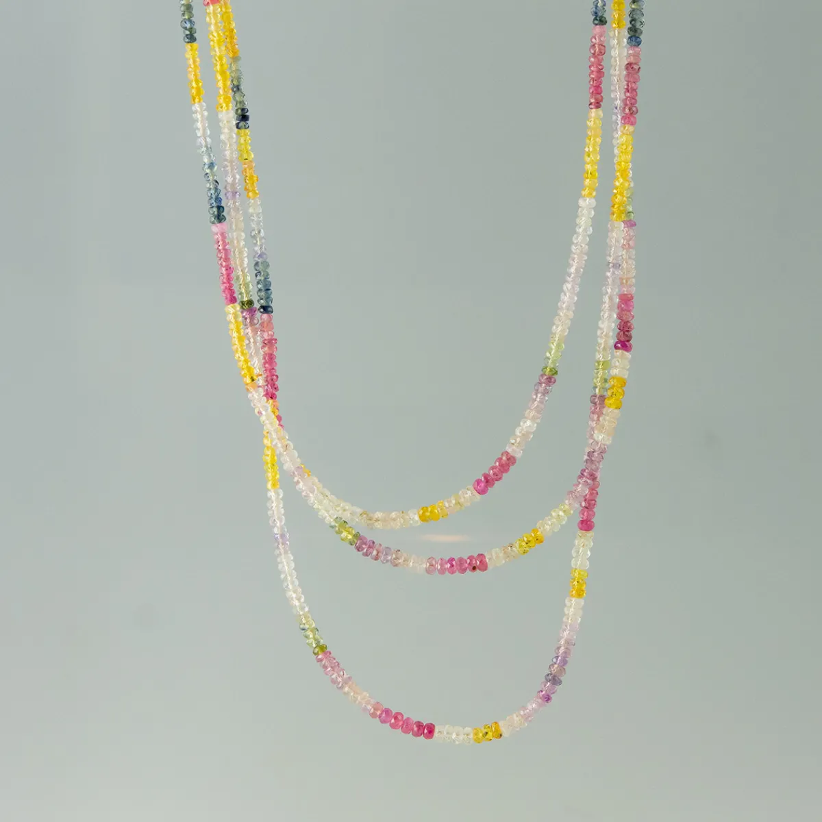 Tomfoolery Rainbow Sapphire Fade Beaded Necklace Outlet