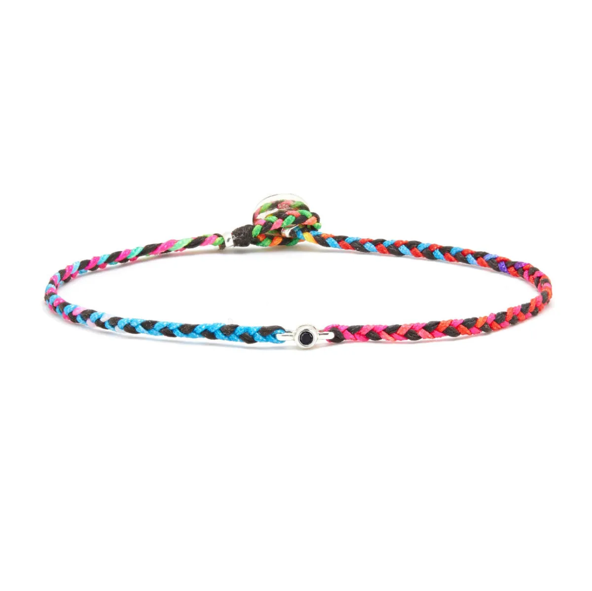 Tomfoolery Rainbow Signature Bezel Bracelet with Black Diamond Outlet