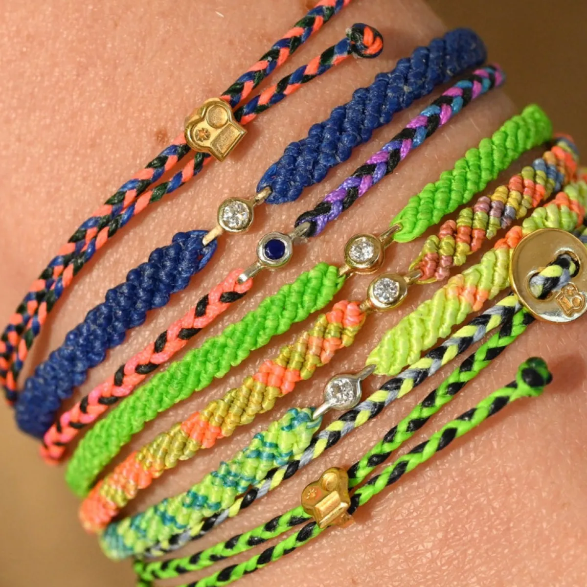 Tomfoolery Rainbow Signature Bezel Bracelet with Black Diamond Outlet