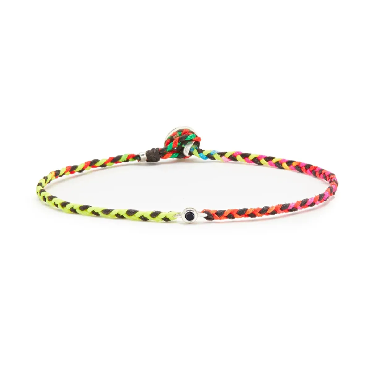 Tomfoolery Rainbow Signature Bezel Bracelet with Black Diamond Outlet