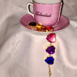 Tomfoolery Raro Choker in Rainbow Hot