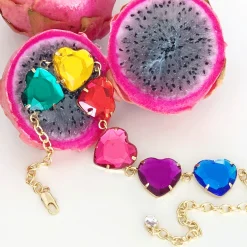 Tomfoolery Raro Choker in Rainbow Hot