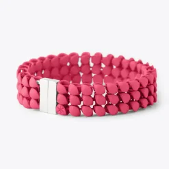 Tomfoolery Raspberry Pink 3D Printed Geometric Bracelet New