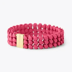 Tomfoolery Raspberry Pink 3D Printed Geometric Bracelet New