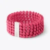 Tomfoolery Raspberry Pink 3D Printed Wide Geometric Bracelet Discount