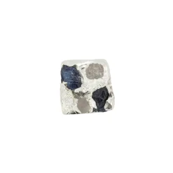 Tomfoolery Raw Blue Sapphire & Silver Square Stud Sale