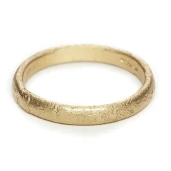 Tomfoolery Raw Gold 3.5mm Textured Wedding Band Online