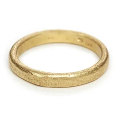 Tomfoolery Raw Gold 3.5mm Textured Wedding Band Online