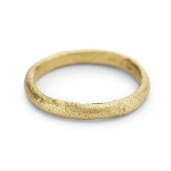 Tomfoolery Raw Gold 2.5mm Textured Wedding Band Online