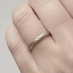 Tomfoolery Raw Gold 2.5mm Textured Wedding Band Online