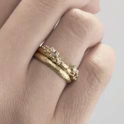 Tomfoolery Raw Gold 2.5mm Textured Wedding Band Online