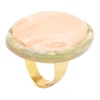 Tomfoolery Rayne Resin Oval Ring in Latte Discount