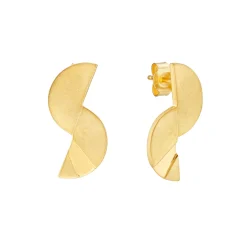 Tomfoolery Rayon Asymmetry Half Circle Studs Clearance