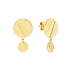Tomfoolery Rayon Double Circle Drop Earrings Sale