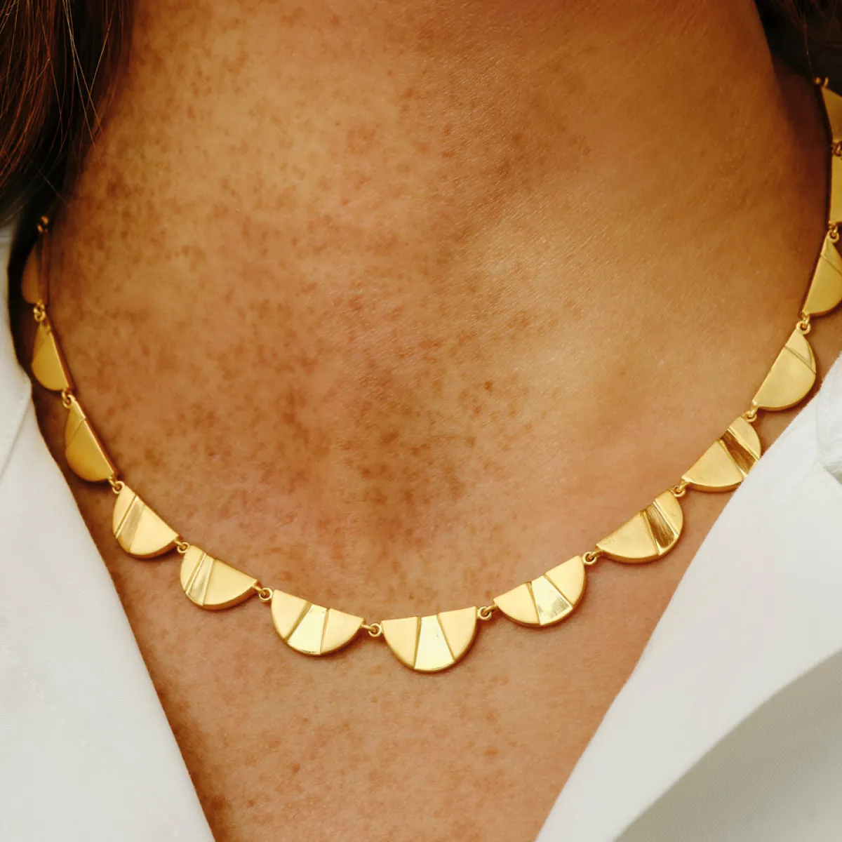 Tomfoolery Rayon Full Half Circle Necklace Fashion
