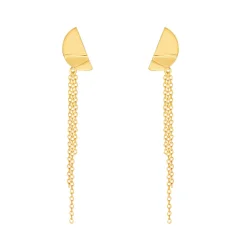 Tomfoolery Rayon Half Circle Chain Drop Earrings Discount