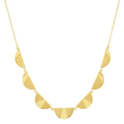 Tomfoolery Rayon Half Circle Necklace Clearance