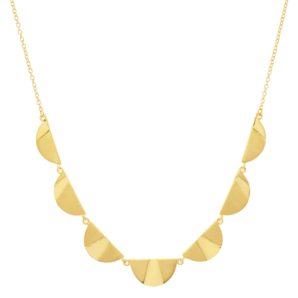 Tomfoolery Rayon Half Circle Necklace Clearance