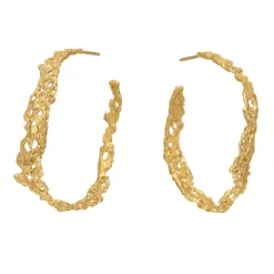 Tomfoolery Rebutia Large Gold Hoops Sale