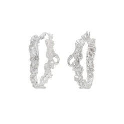 Tomfoolery Rebutia Medium Silver Hoops Outlet