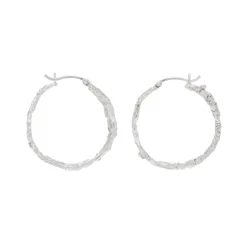 Tomfoolery Rebutia Medium Silver Hoops Outlet