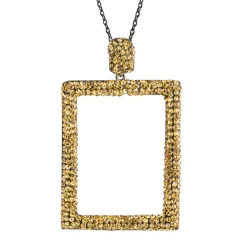 Tomfoolery Rectangular Drop Crystal Pendant Discount