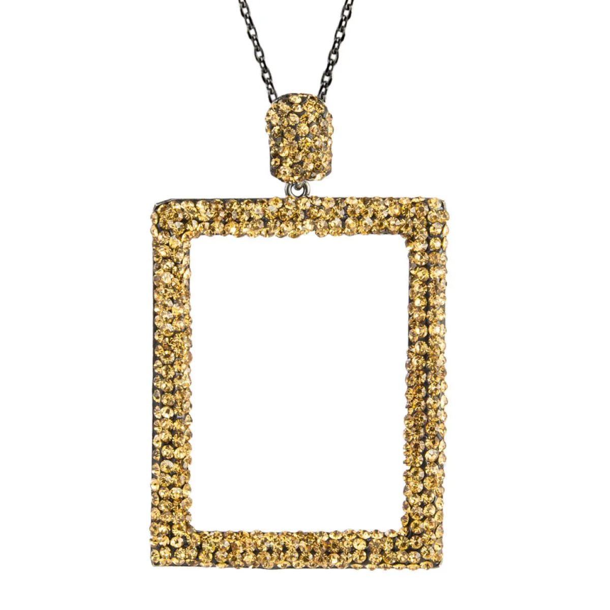 Tomfoolery Rectangular Drop Crystal Pendant Discount