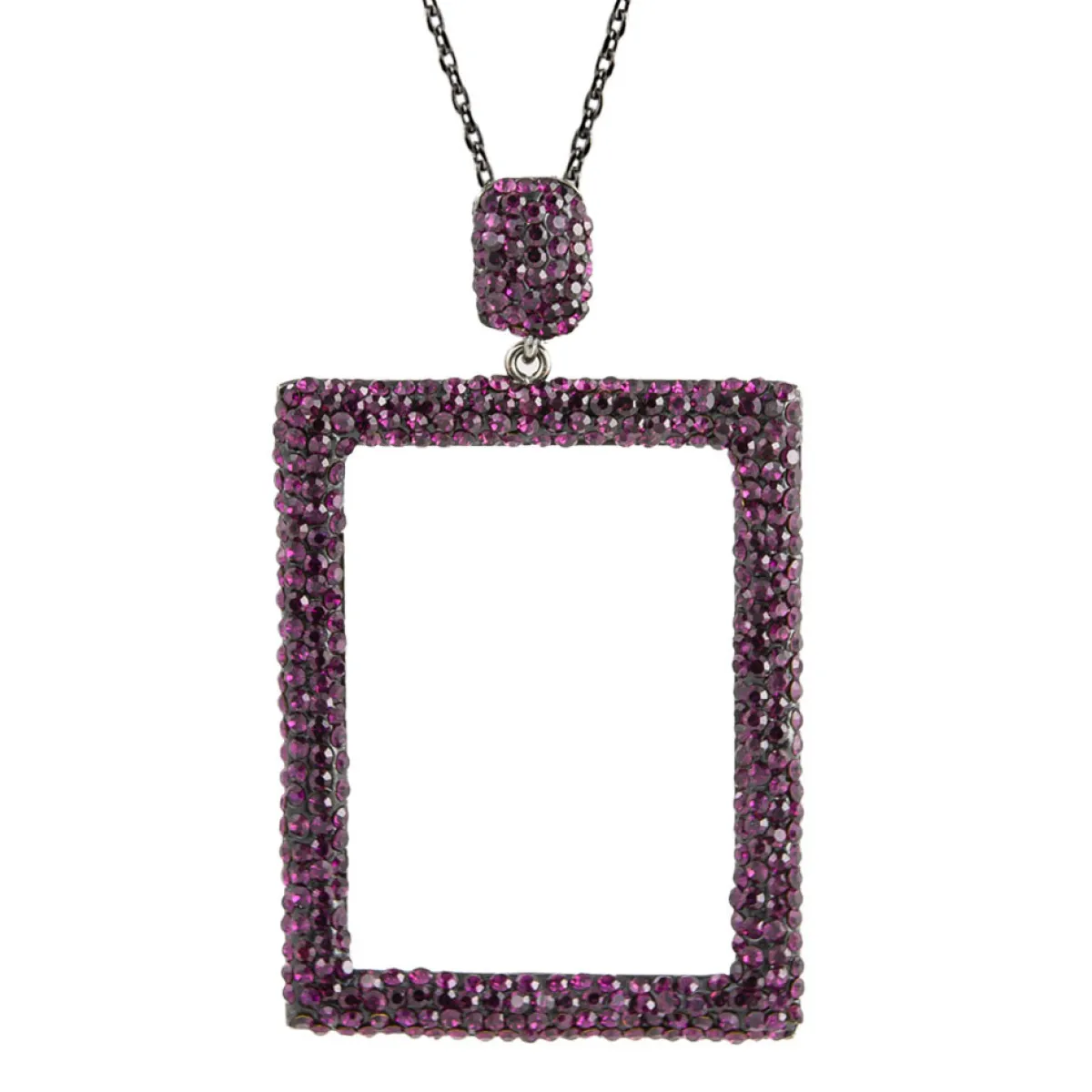 Tomfoolery Rectangular Drop Crystal Pendant Discount