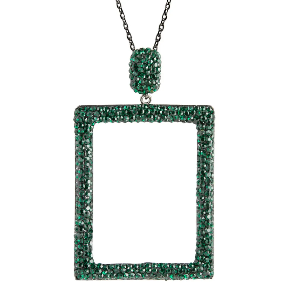 Tomfoolery Rectangular Drop Crystal Pendant Discount