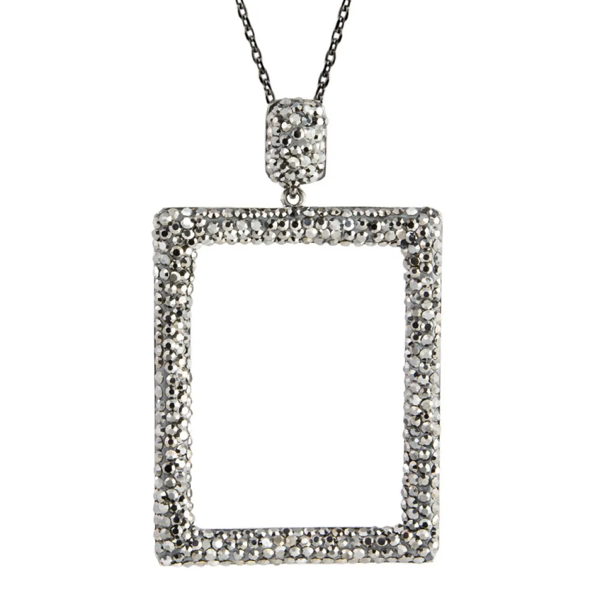Tomfoolery Rectangular Drop Crystal Pendant Discount