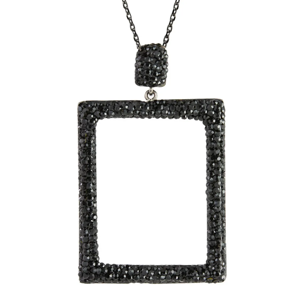 Tomfoolery Rectangular Drop Crystal Pendant Discount