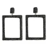Tomfoolery Rectangular Drop Crystal Earrings Discount