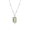 Tomfoolery Rectangular Triple Bead Green Amethyst Pendant Hot