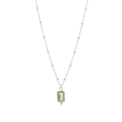 Tomfoolery Rectangular Triple Bead Green Amethyst Pendant Hot