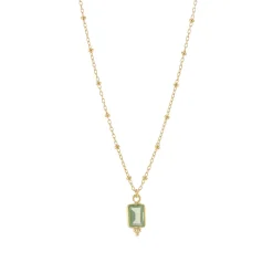 Tomfoolery Rectangular Triple Bead Green Amethyst Pendant Hot