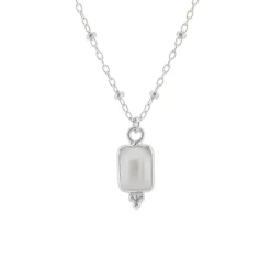 Tomfoolery Rectangular Triple Bead Pearl Pendant Online