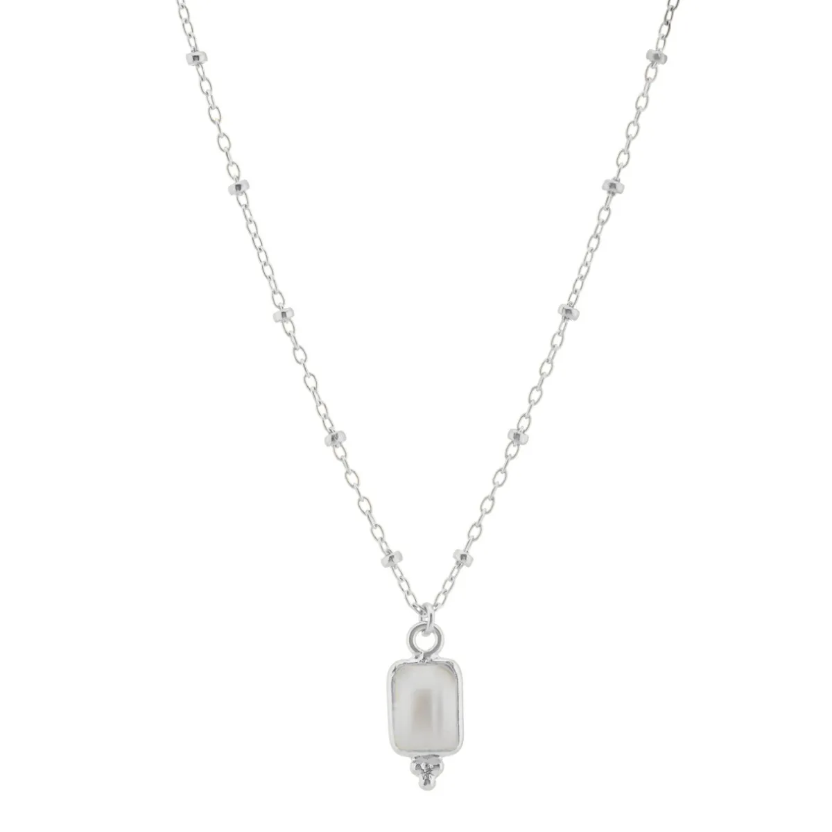 Tomfoolery Rectangular Triple Bead Pearl Pendant Online