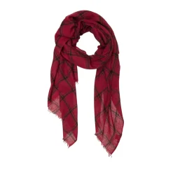 Tomfoolery Red and Black Check Scarf New