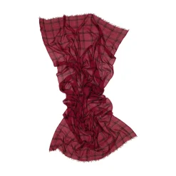 Tomfoolery Red and Black Check Scarf New