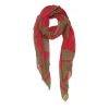 Tomfoolery Red and Green Olive Leaf Scarf Hot