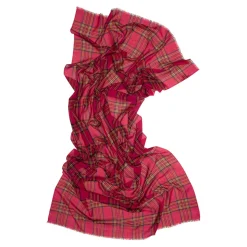 Tomfoolery Red, Blue and Yellow Highland Check Scarf Outlet