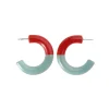 Tomfoolery Red Nemo Two Tone Glass Hoops Hot