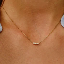 Tomfoolery Rene Oval & Tapered Baguette Mini Diamond Pendant Sale